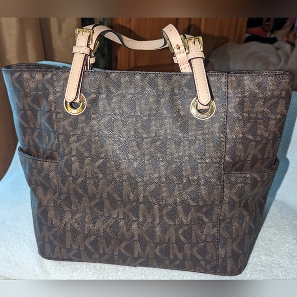 Michael Kors East West Jet Set signature logo tote bag - Picture 2 of 13